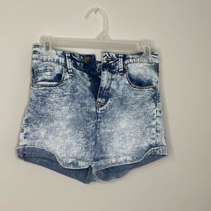High waisted denim shorts